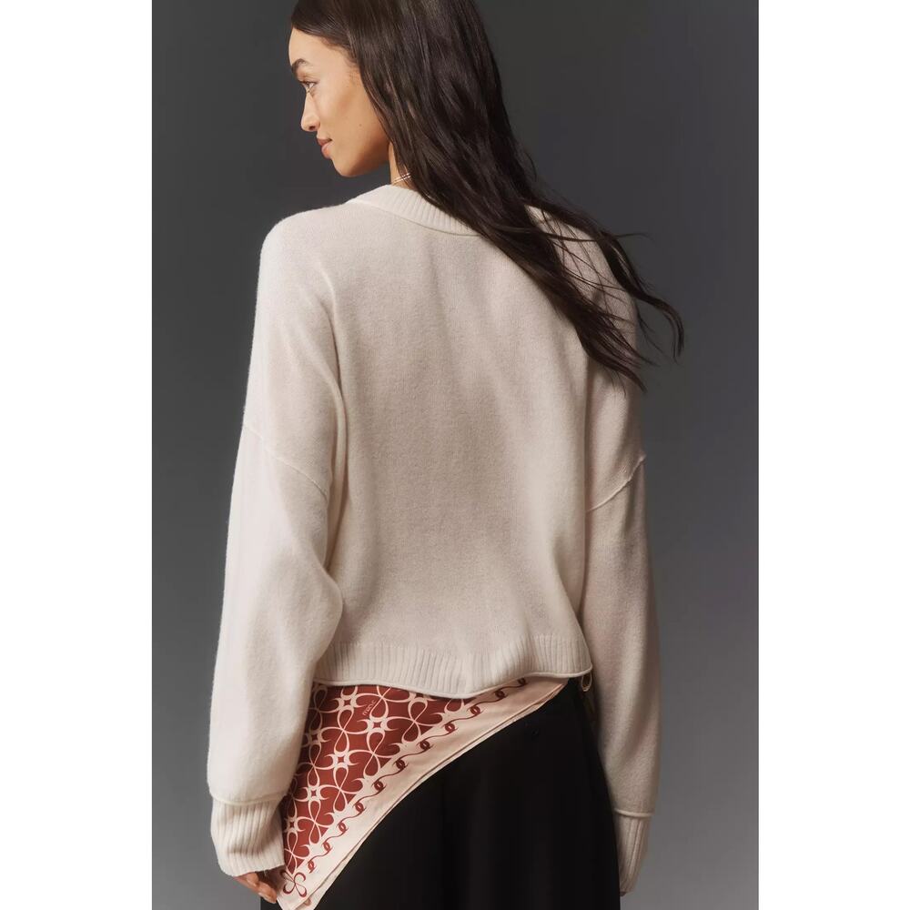 nwt by ANTHROPOLOGIE sz 1X The Goldie Cashmere blend cardigan dog edition - Picture 4 of 5